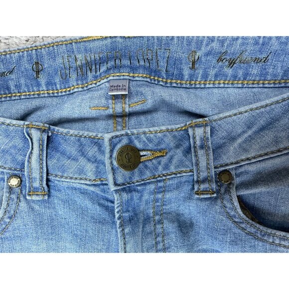Jennifer Lopez Light Wash Relaxed Boyfriend Straight Leg Jeans Womens Size 2 - Picture 7 of 10